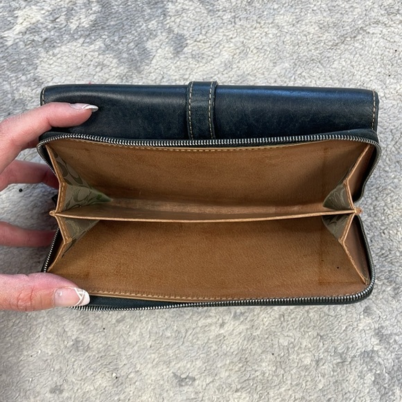 Vintage Coach Black Leather Buckle Wallet Continental - Picture 12 of 15